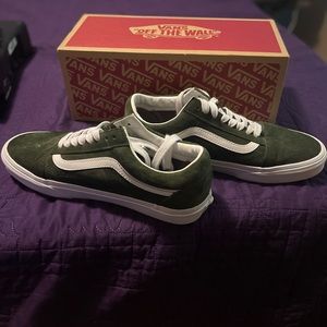 Green Vans Worn Twice